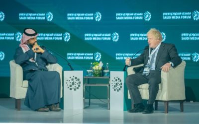 Boris Johnson Praises Kingdom’s Rapid Transformation at Saudi Media Forum Boris Johnson Praises Kingdom’s Rapid Transformation at Saudi Media Forum