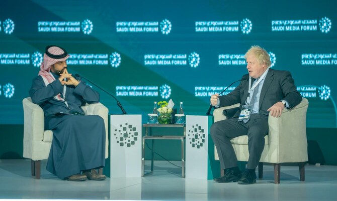Boris Johnson Praises Kingdom’s Rapid Transformation at Saudi Media Forum